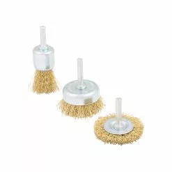 TOPGEAR Staalborstelset 3 Delig Rond